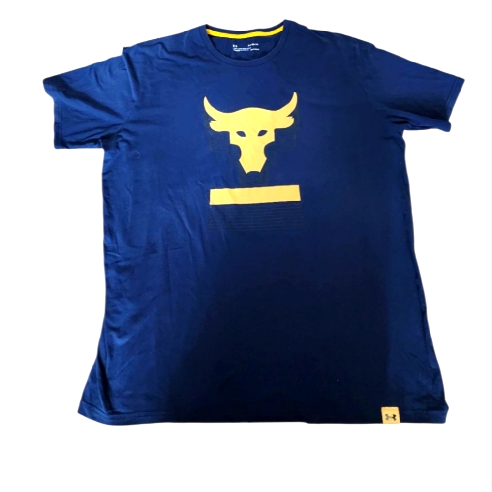 Under Armour Navy and Yellow HeatGear Shirt
